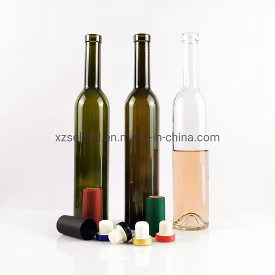 Vin de glace rouge vide en gros 500ml 1000ml 750ml bouteille de vin noir avec du liège