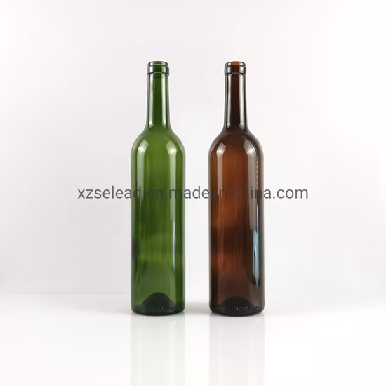 Wholesale Empty Red Ice Wine 500ml 1000ml 750ml Black Wine Bottle with Cork