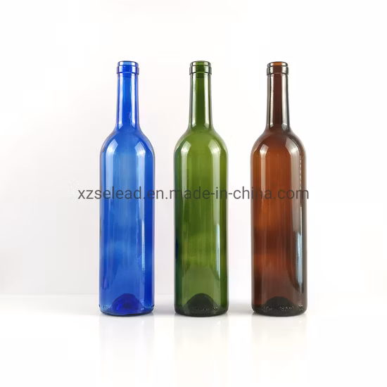 Wholesale Empty Red Ice Wine 500ml 1000ml 750ml Black Wine Bottle with Cork